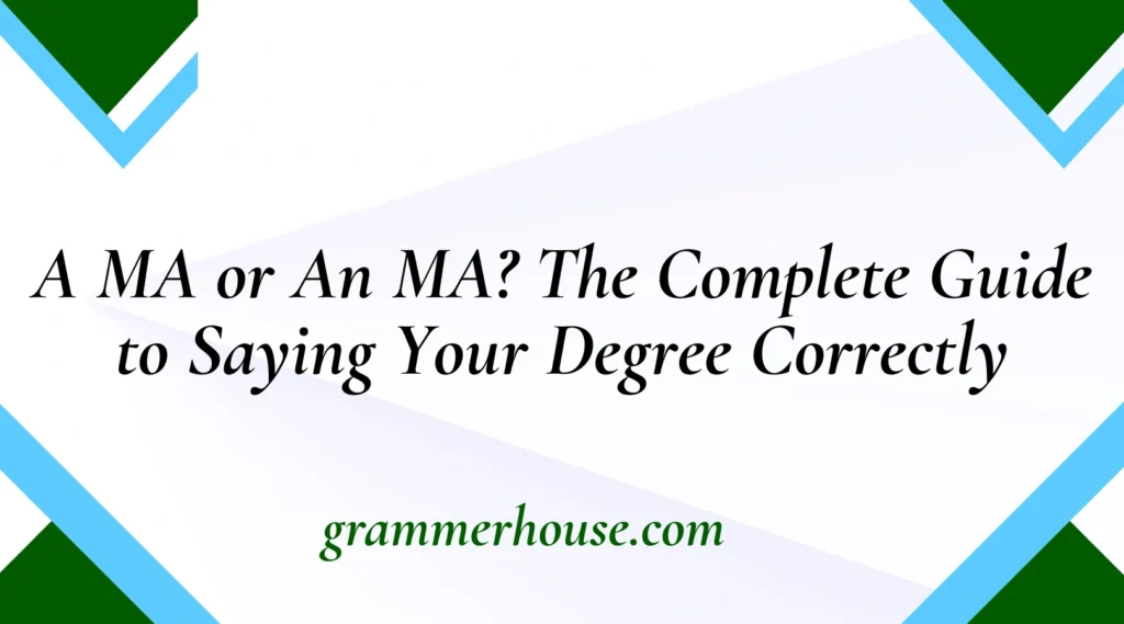 A MA or An MA