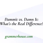 Dammit vs. Damn It