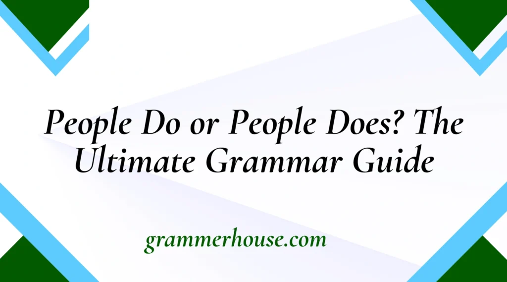 People Do or People Does